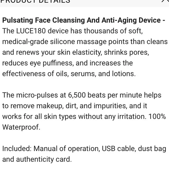 Luce Beauty 180 Facial Cleansing Anti Aging Device Tool